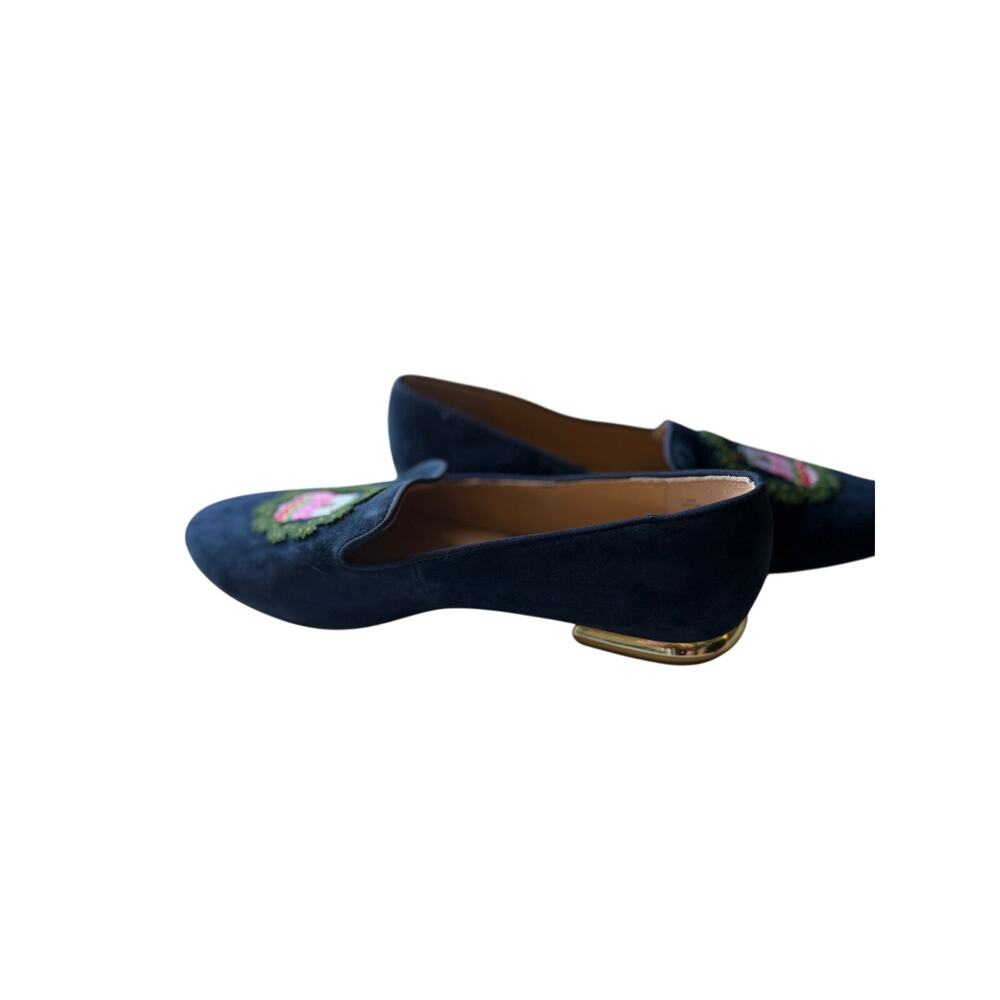 Talbots Blue Suede Christmas Bear Loafers | Size 7.5 M - Picture 10 of 11